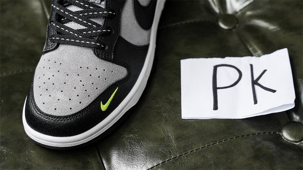 PK GOD Nike Dunk Low Black Grey Green Strike RETAIL MATERIALS READY TO SHIP